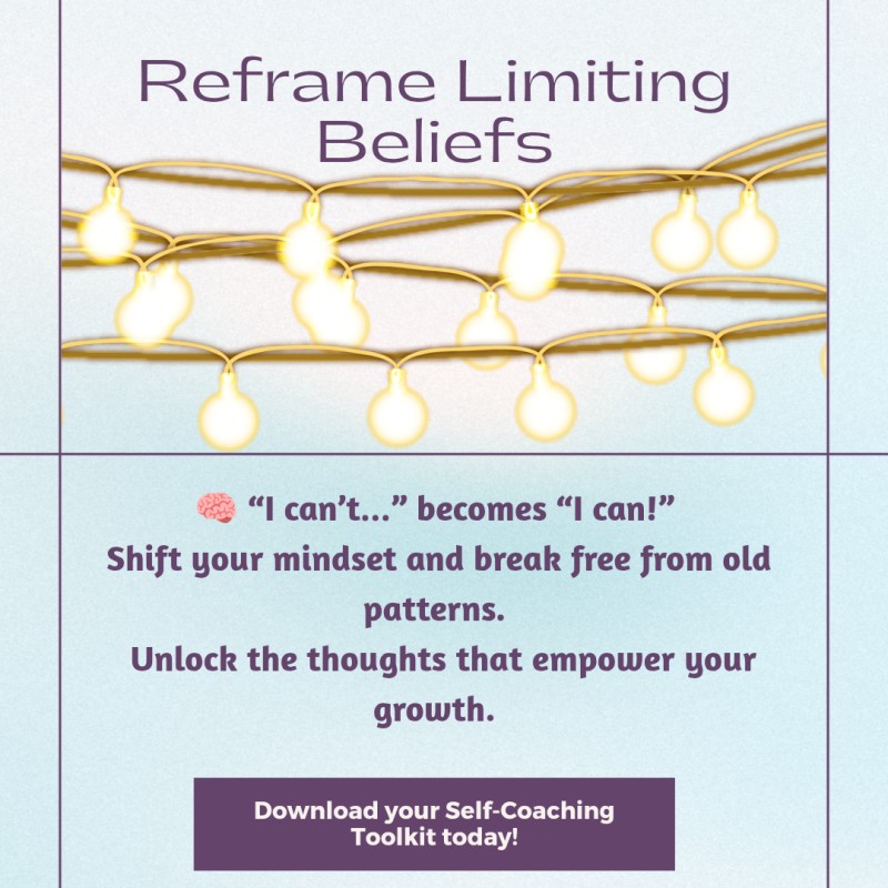 Limiting Belief Reframe Worksheet.  Identify mental blocks, challenge self-doubt, and replace limiting beliefs with empowering truths.