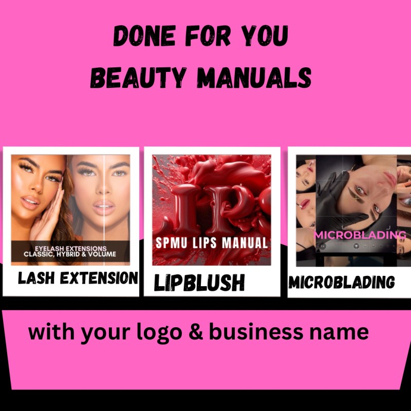PERSONALIZED BEAUTY TRAINING MANUALS