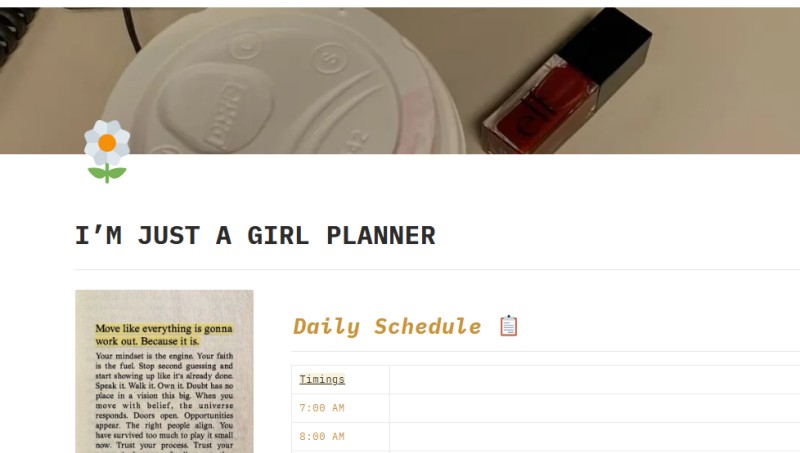 I'M JUST A GIRL PLANNER