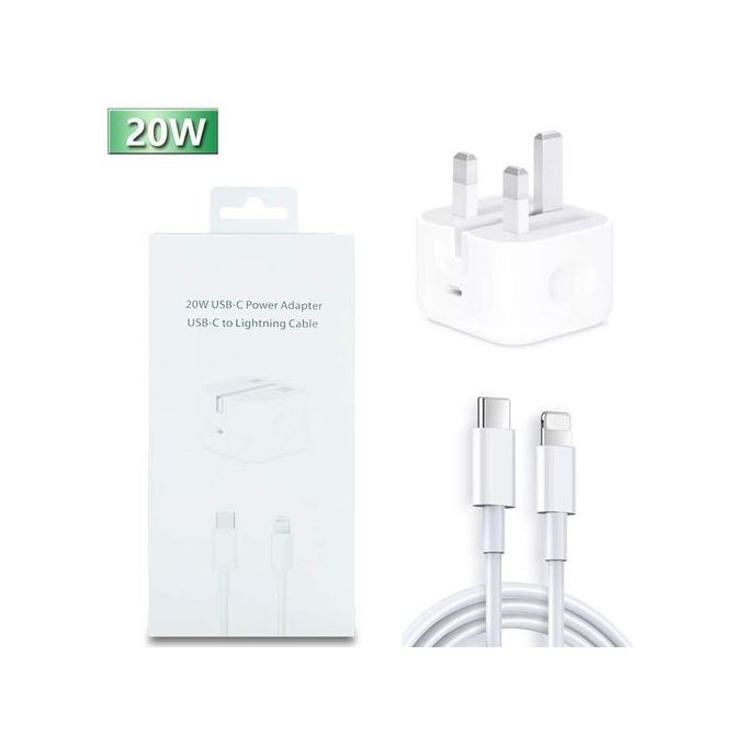 Fast Charger Head 20W And Type C Cord For iPhones