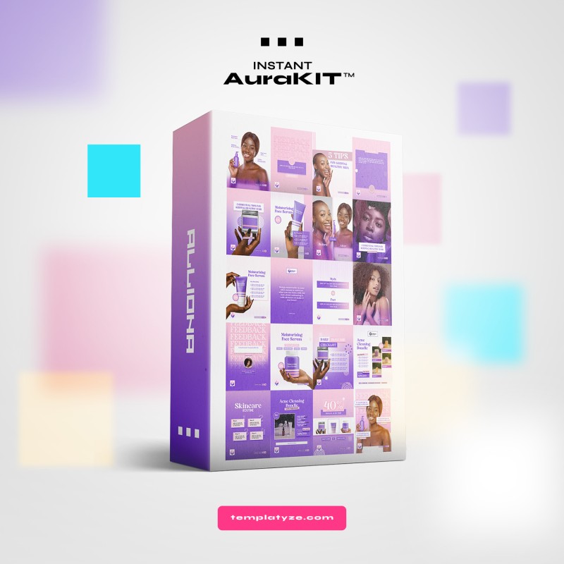 Alliona Skincare.psd - AuraKIT Professional Photoshop Skincare/Cosmetics Social Media Templates