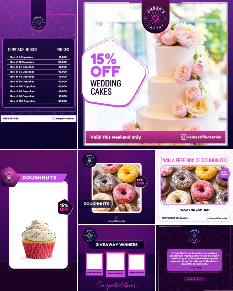 Amber's Cakery - Canva Template Bundle copy