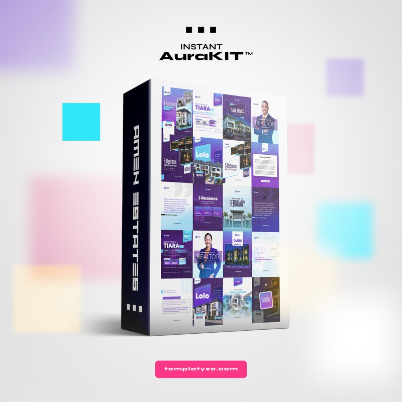 Amen Estates.psd - AuraKIT Professional Photoshop Skincare/Cosmetics Social Media Templates