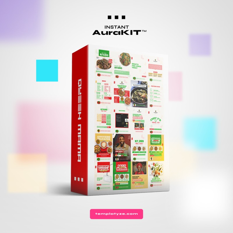 Queen Mama.psd - Professional Photoshop Food Business Social Media Templates