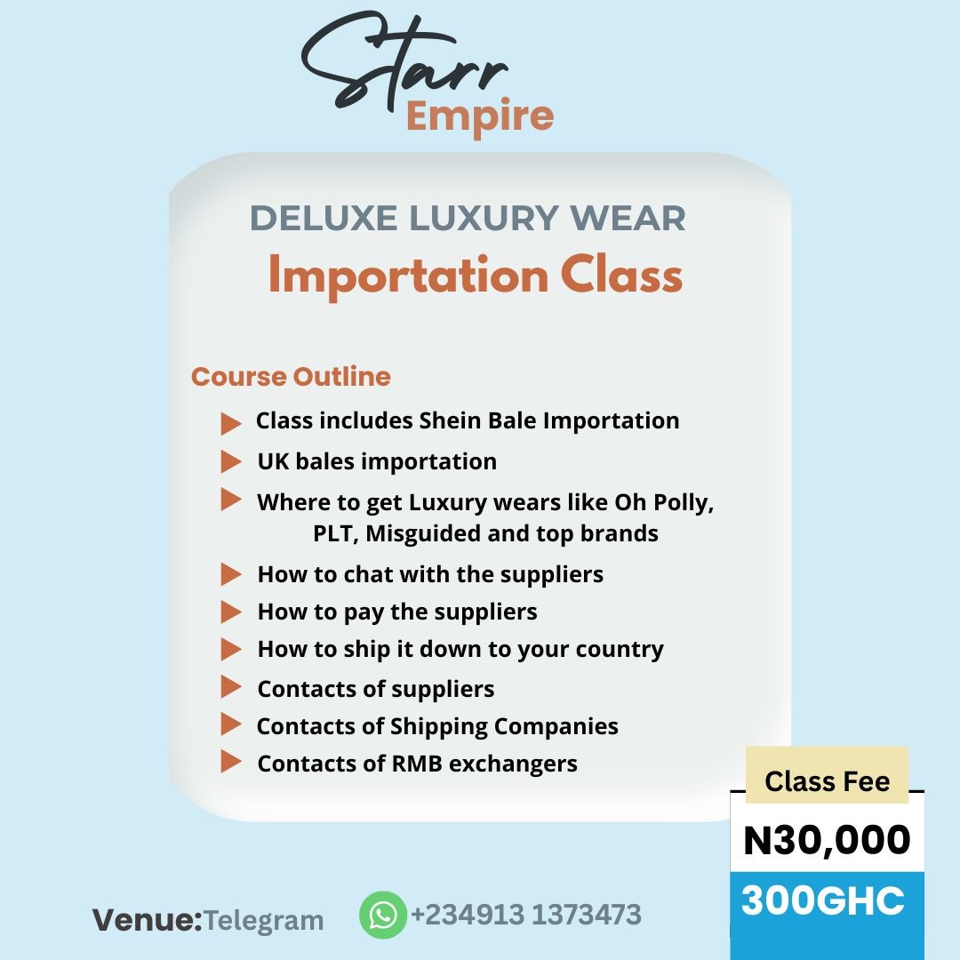 DELUXE LUXURY WEAR IMPORTATION CLASS