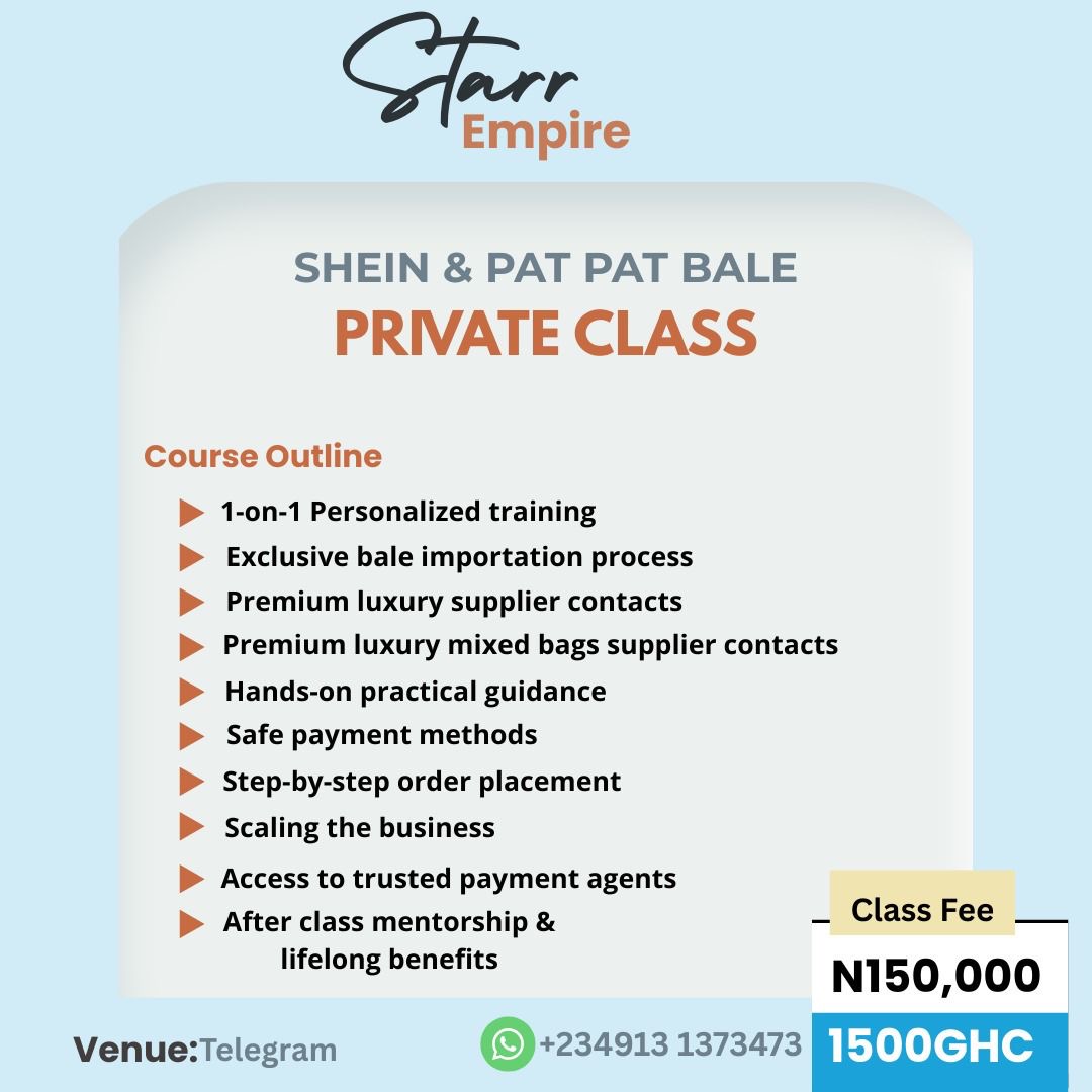 SHEIN & PAT PAT BALE IMPORTATION PRIVATE CLASS