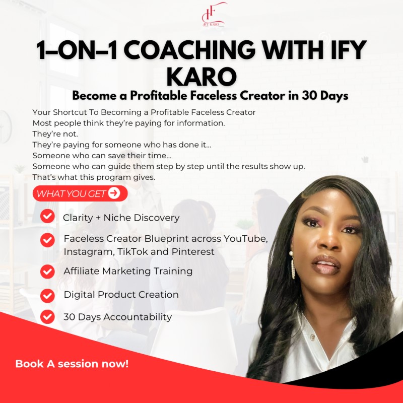 The Faceless Creator Economy — 1-on-1 Coaching by Ify Karo