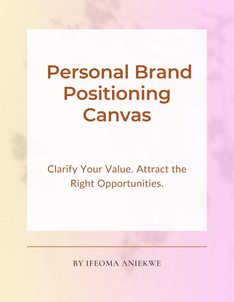 Personal Brand Positioning Canvas