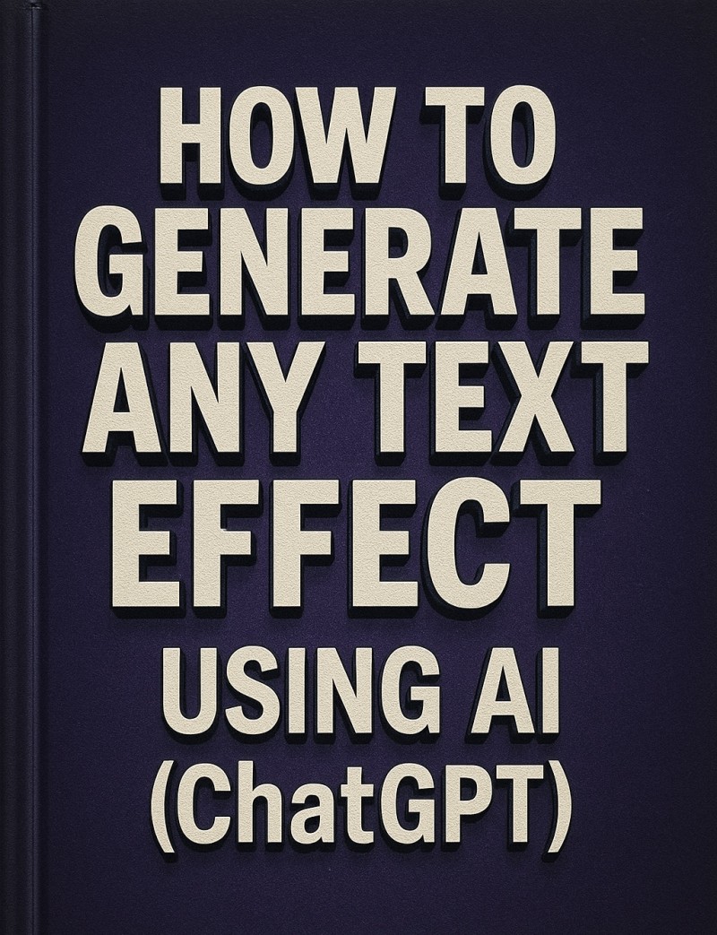 HOW TO GENERATE ANY TEXT EFFECT USING AI (chatgpt)