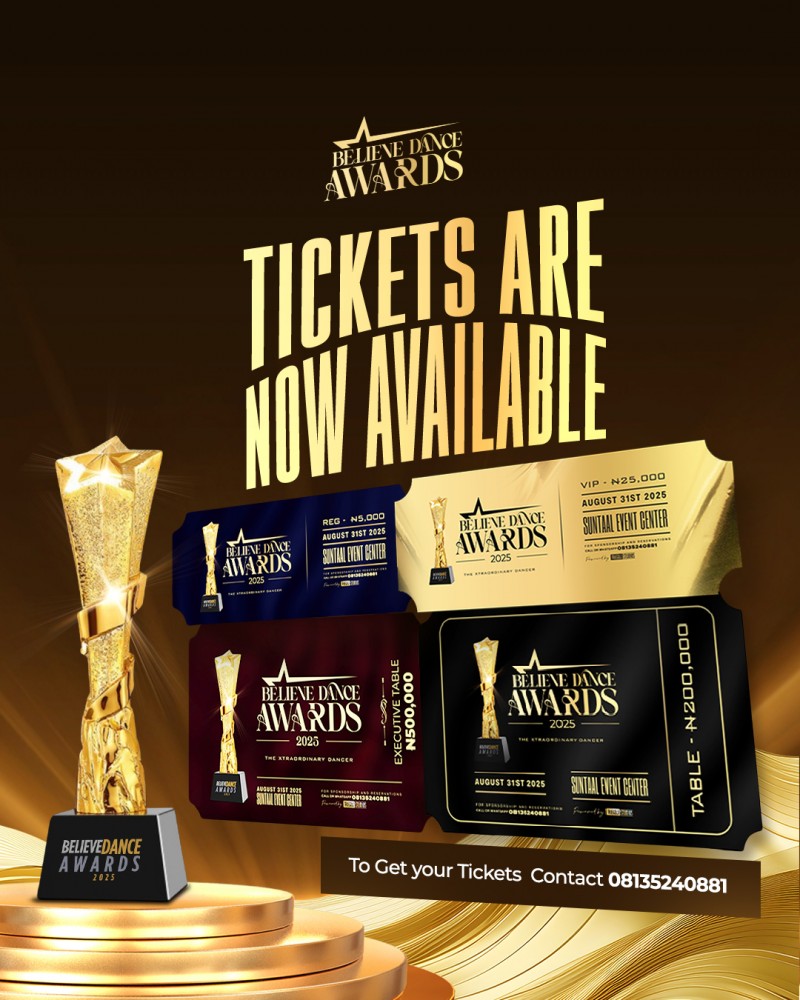 BELIEVE DANCE AWARDS TICKETS