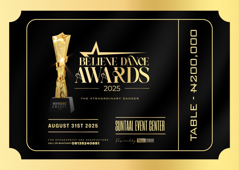 BELIEVE DANCE AWARDS TICKETS