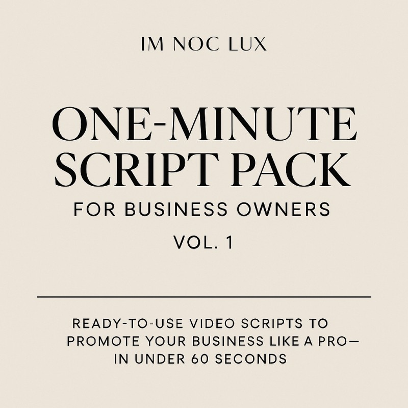 One-Minute Script Pack for Business Owners – Vol. 1