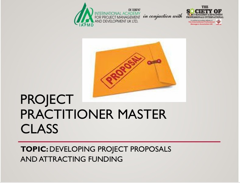 Get DEVELOPING PROJECT PROPOSALS & ATTRACTING FUNDING by International ...