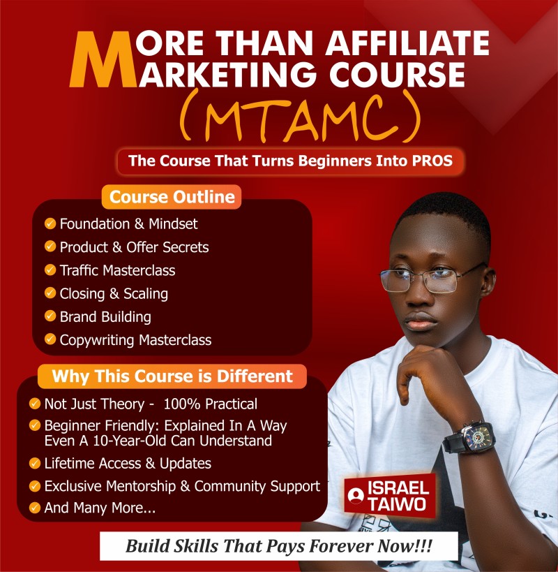 MORE THAN AFFILIATE MARKETING COURSE (MTAMC)