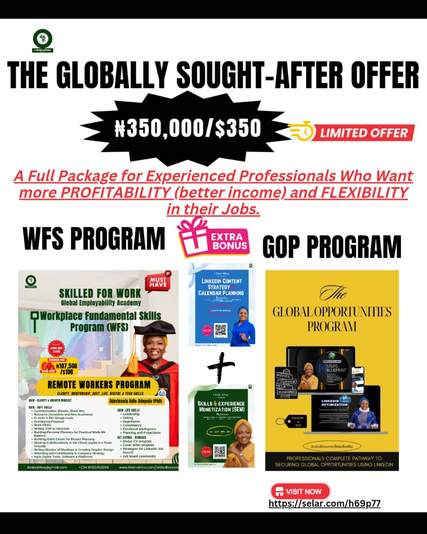 The Globally Sought-After Offer.
