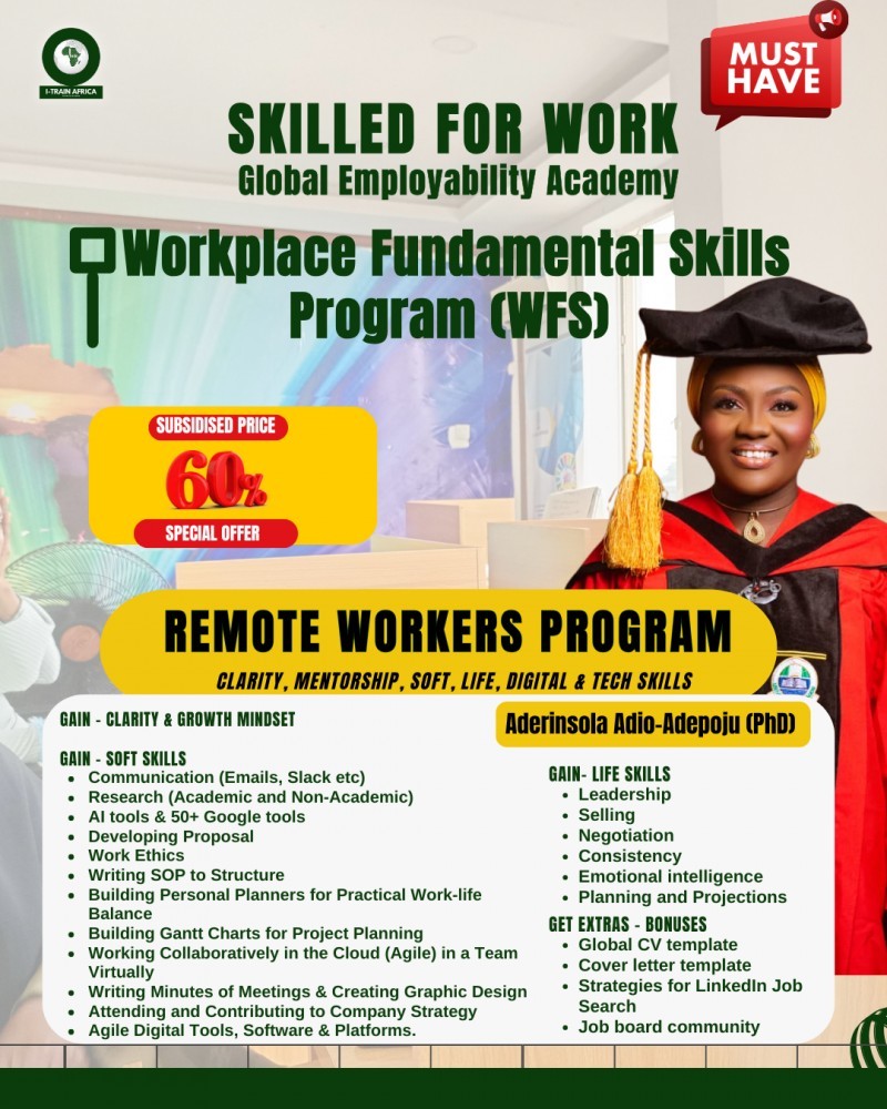 Workplace Fundamental Skills (Remote Workers Program) Half Payment