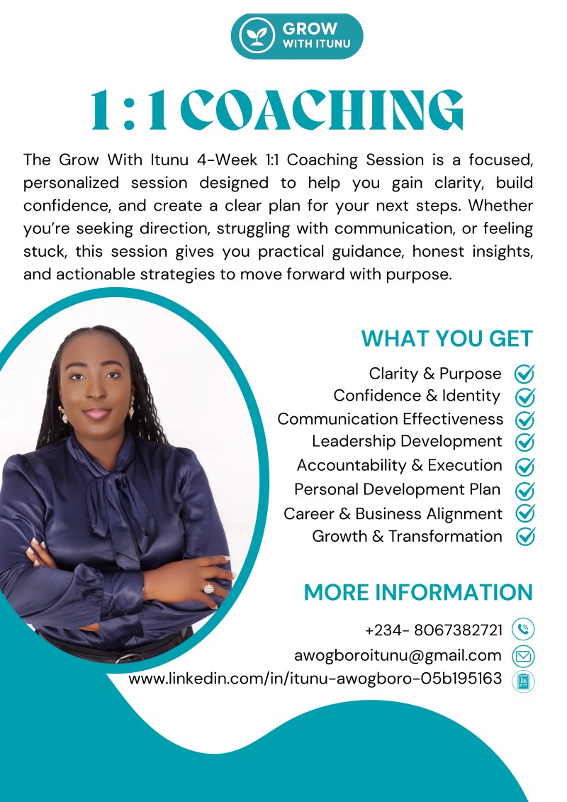GROW WITH ITUNU — 1:1 COACHING PROGRAM