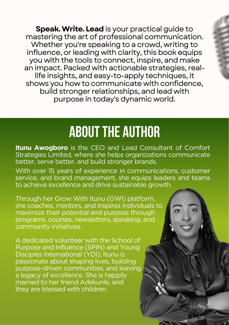 Speak. Write. Lead