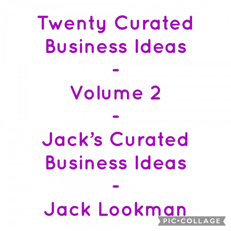 Twenty Curated Business Ideas - Volume 2 - Jack's Curated Business Ideas - Jack Lookman