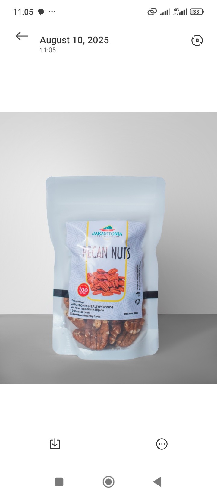 Premium Raw Pecan Nuts – Rich, Buttery & Nutrient-Packed (100g)