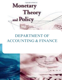 Monetary Theory and Policy