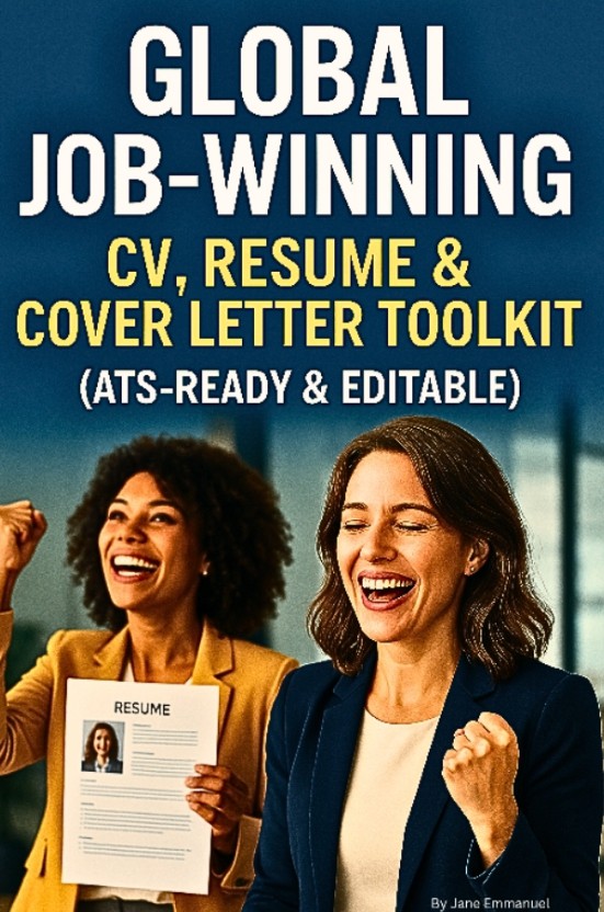 Global Job-Winning Templates: CV, Resume & Cover Letter Toolkit (ATS-Ready & Editable