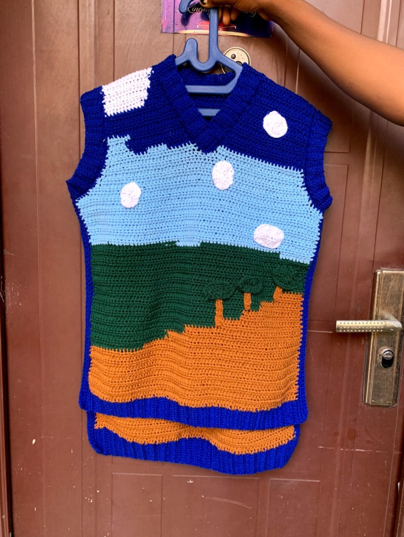 Blow Crochet Men vest