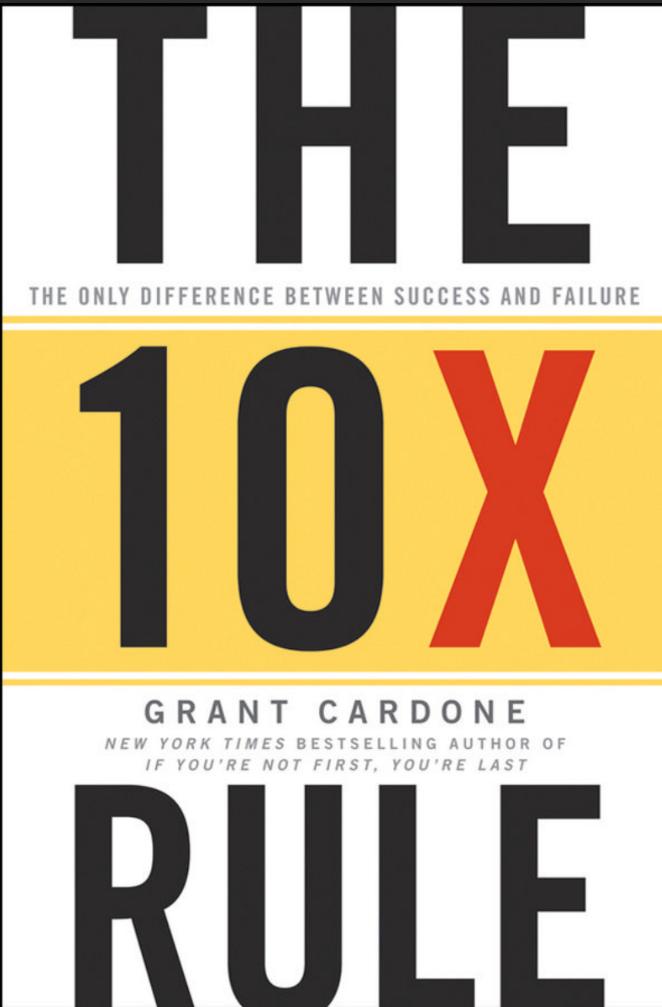 The 10X Rule By Grant Cardone