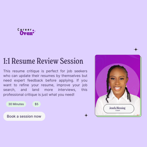 One-on-One Resume Review Session