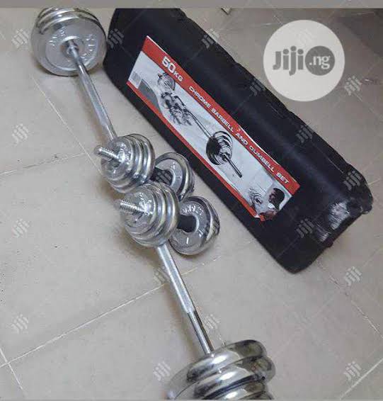 50kg chrome dumbbell set