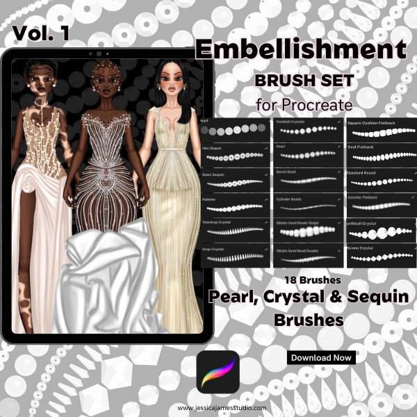 Embellishment Brushes for Procreate Vol 01