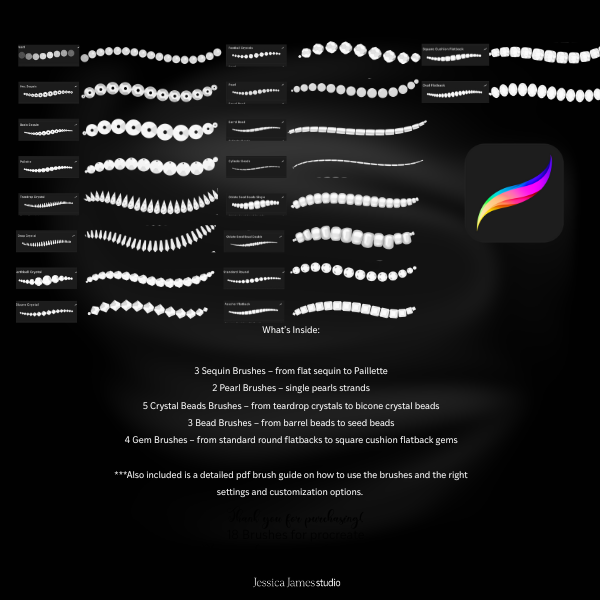 Embellishment Brushes for Procreate Vol 01
