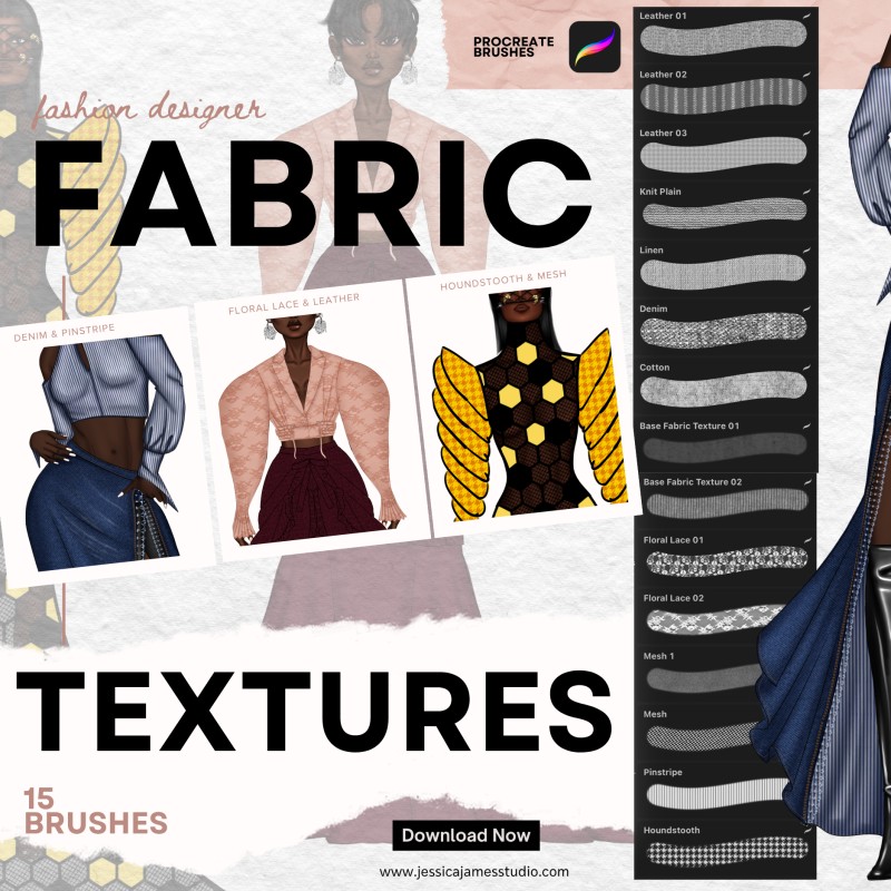 Fabric Texture brushes for Procreate