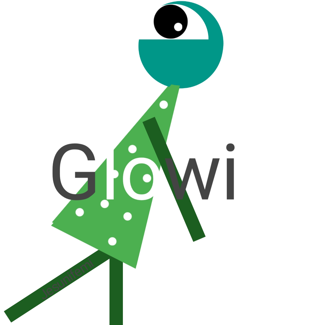 Glowi (a geometric cartoon created by Olatunbosun Jesunifemi)