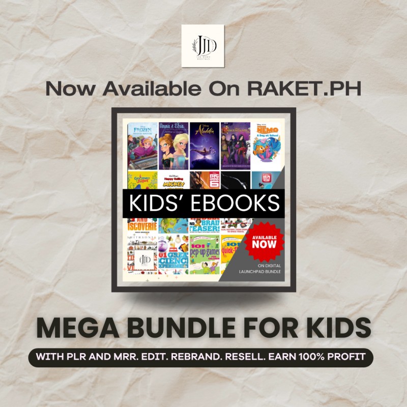 MEGA Kids Bundle - 7,000+ Collection of Ebooks Storybooks Coloring books Worksheets Busybooks Bible Stories Tracing pads. with PLR and MRR