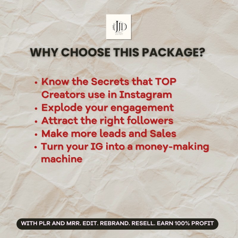 ULTIMATE Instagram Content Creator Package with Free Aesthetic stickers Stock Photos Aesthetic Videos and ChatGPT prompts - Top Tier With PLR&MRR