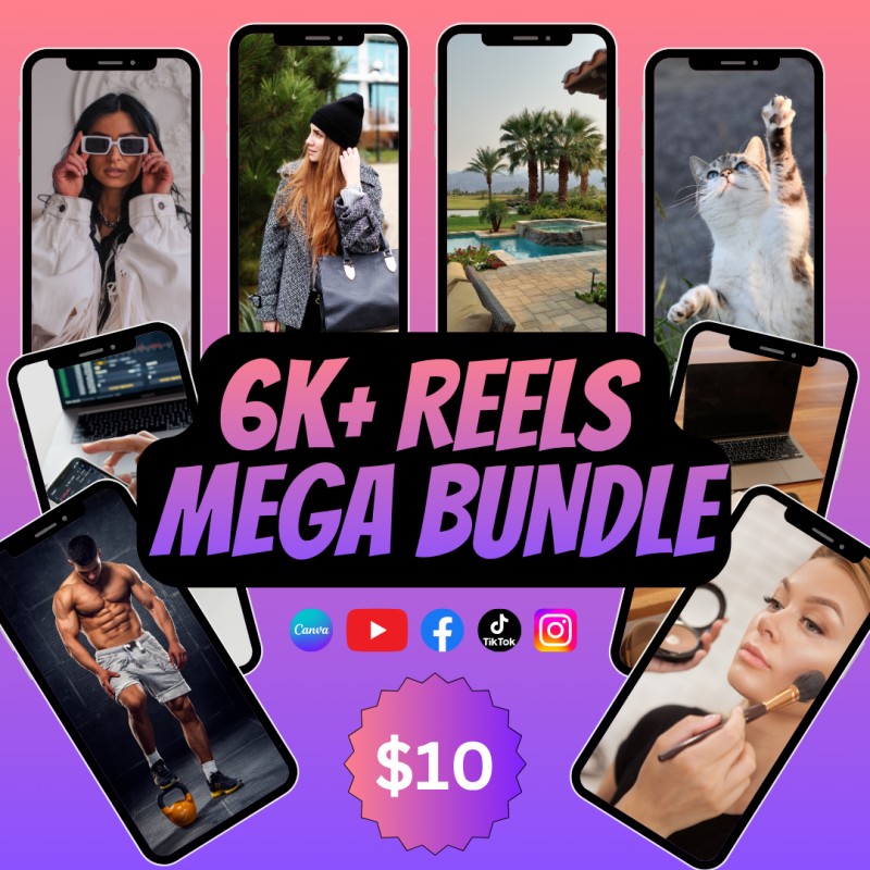 6K+ VIDEO BUNDLE FOR INSTAGRAM REELS, YOUTUBE, TIKTOK, FACEBOOK AND TWITTER