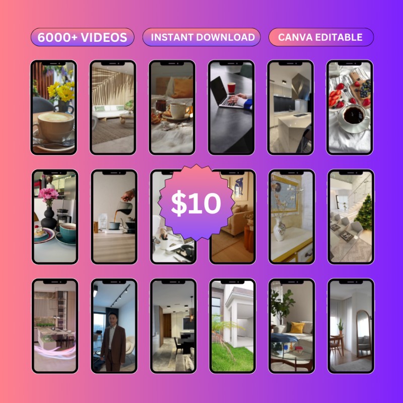 6K+ VIDEO BUNDLE FOR INSTAGRAM REELS, YOUTUBE, TIKTOK, FACEBOOK AND TWITTER