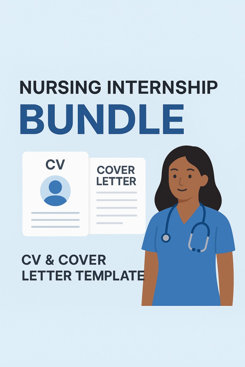CV and Cover Letter Template for Nurse Internship