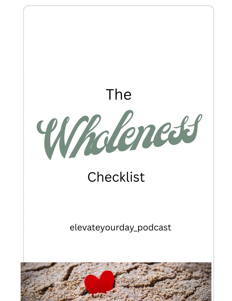 WHOLENESS CHECK LIST