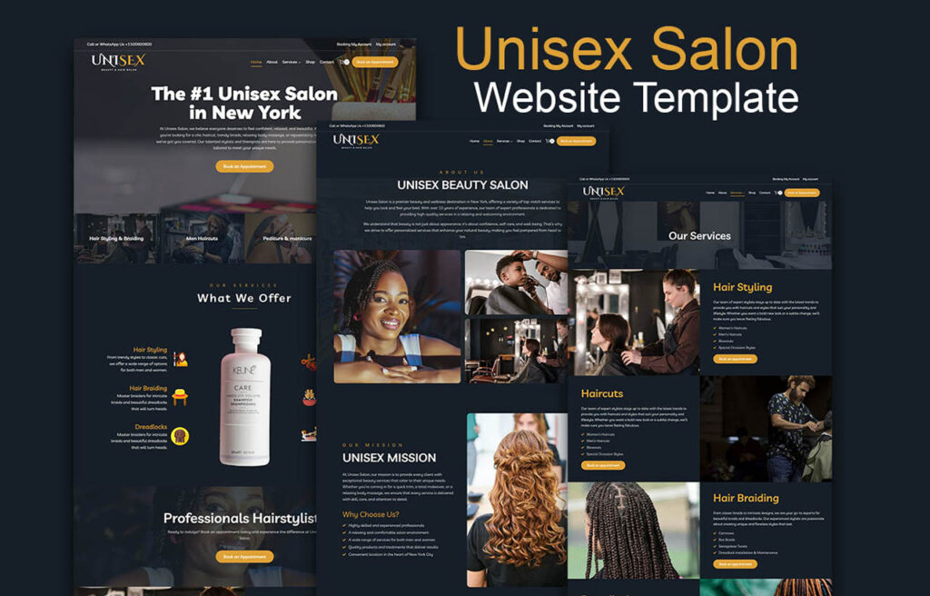 Salon Website Template