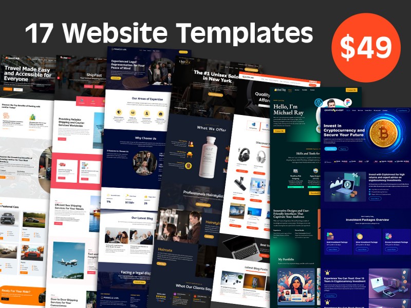 Buy Website Template Bundle (17 Elementor Website Templates) by Kaetech