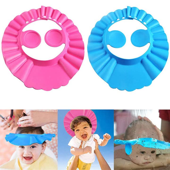 Adjustable Kids & Baby Shower Cap with Ear Cover