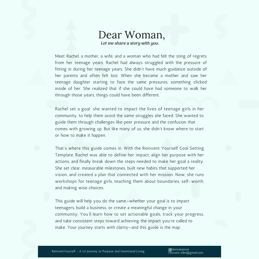 Reinvent Yourself: The Impact Goal Setting Template