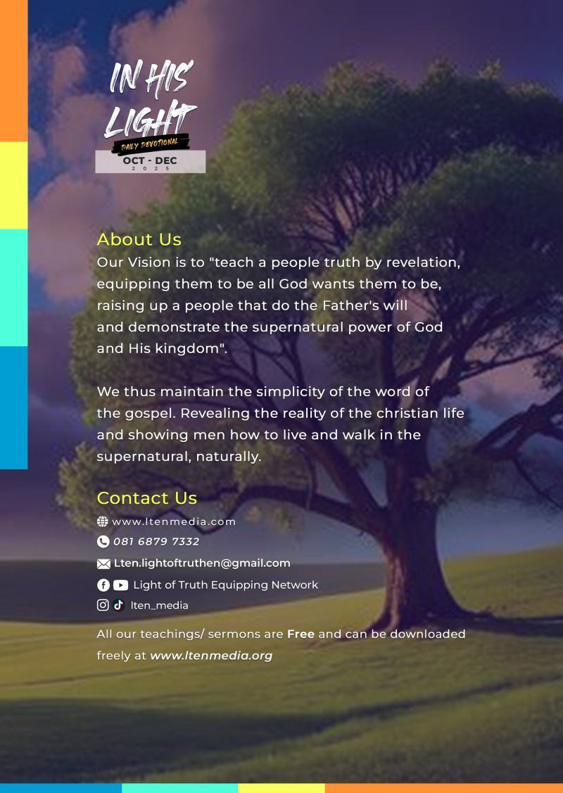 In His Light Daily Devotional, October - December 2025