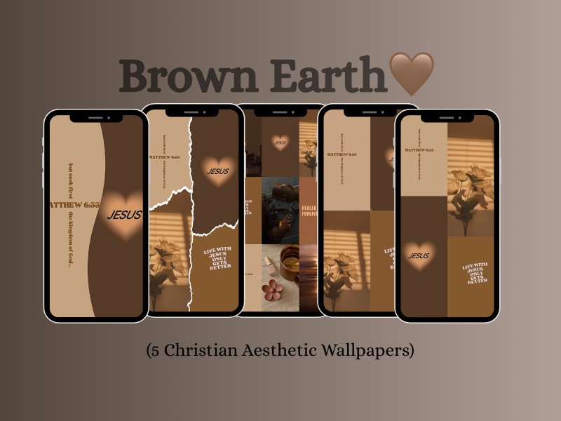 Brown Earth Phone Wallpaper Bundle + Free 15 Daily Scriptural Affirmations🤎