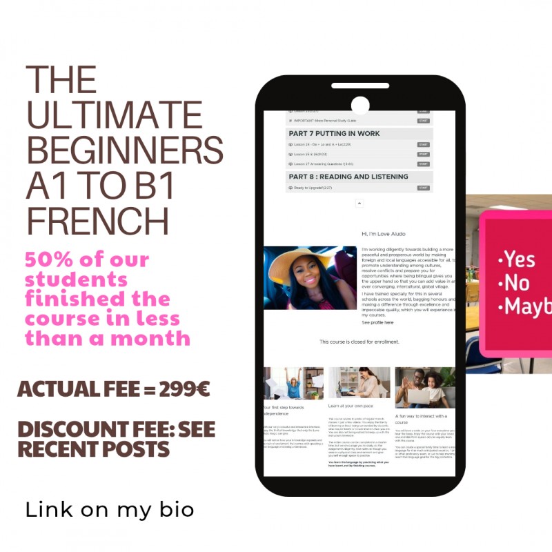 French A1 to B1 in 2 months - The Ultimate Beginner's French Foundation