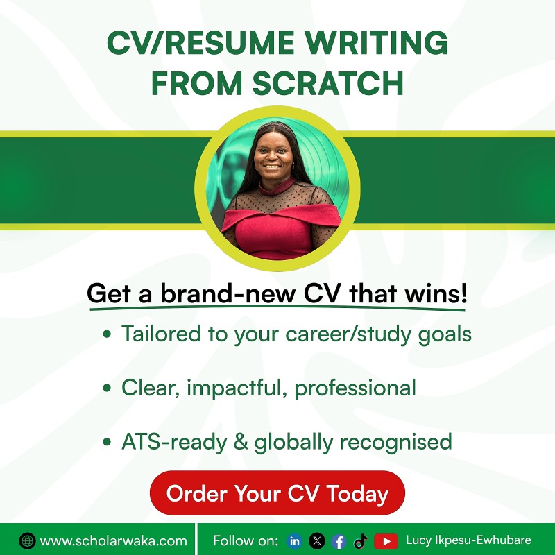 CV/Resume Writing from Scratch - Our Services- ScholarWaka