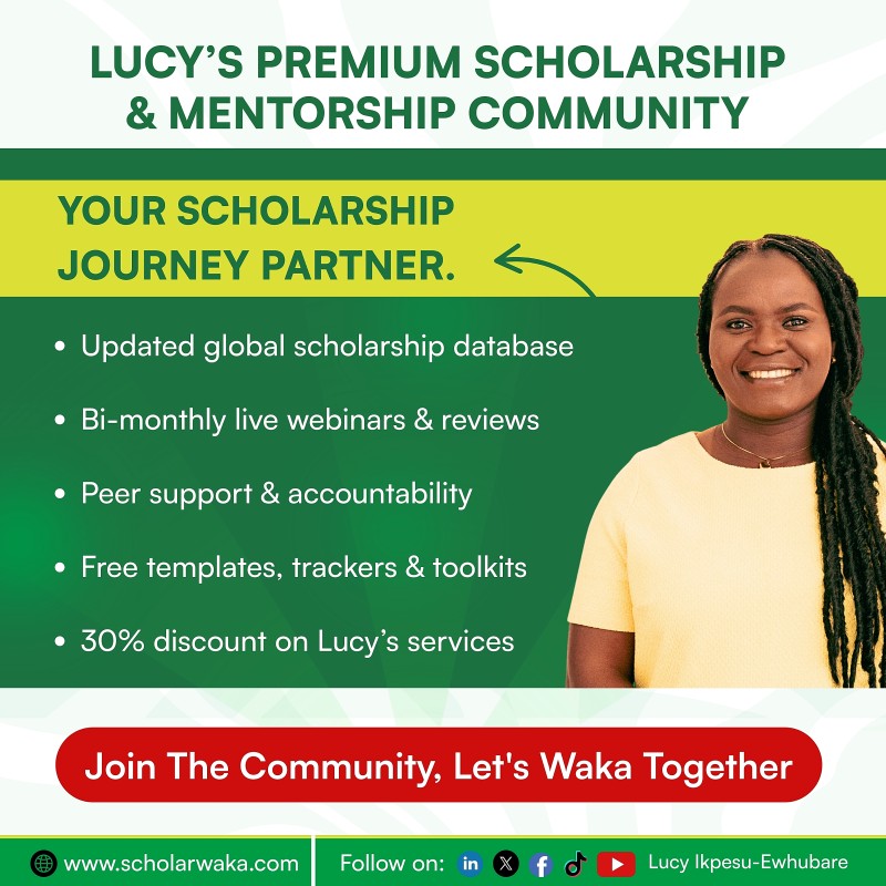 ScholarWaka Premium Scholarship & Mentorship Community Flyer - Our Services