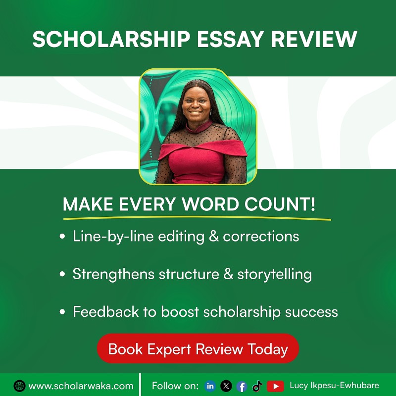 Scholarship Essays Review & Editing - ScholarWaka
